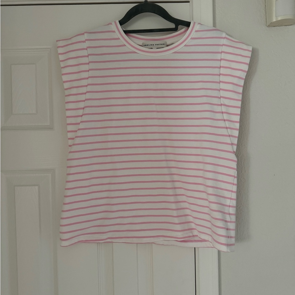 English Factory Pink Striped Tee
